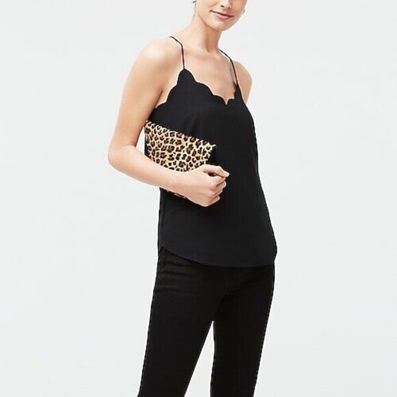 J. Crew Tops - J. Crew Black Scalloped Camisole
